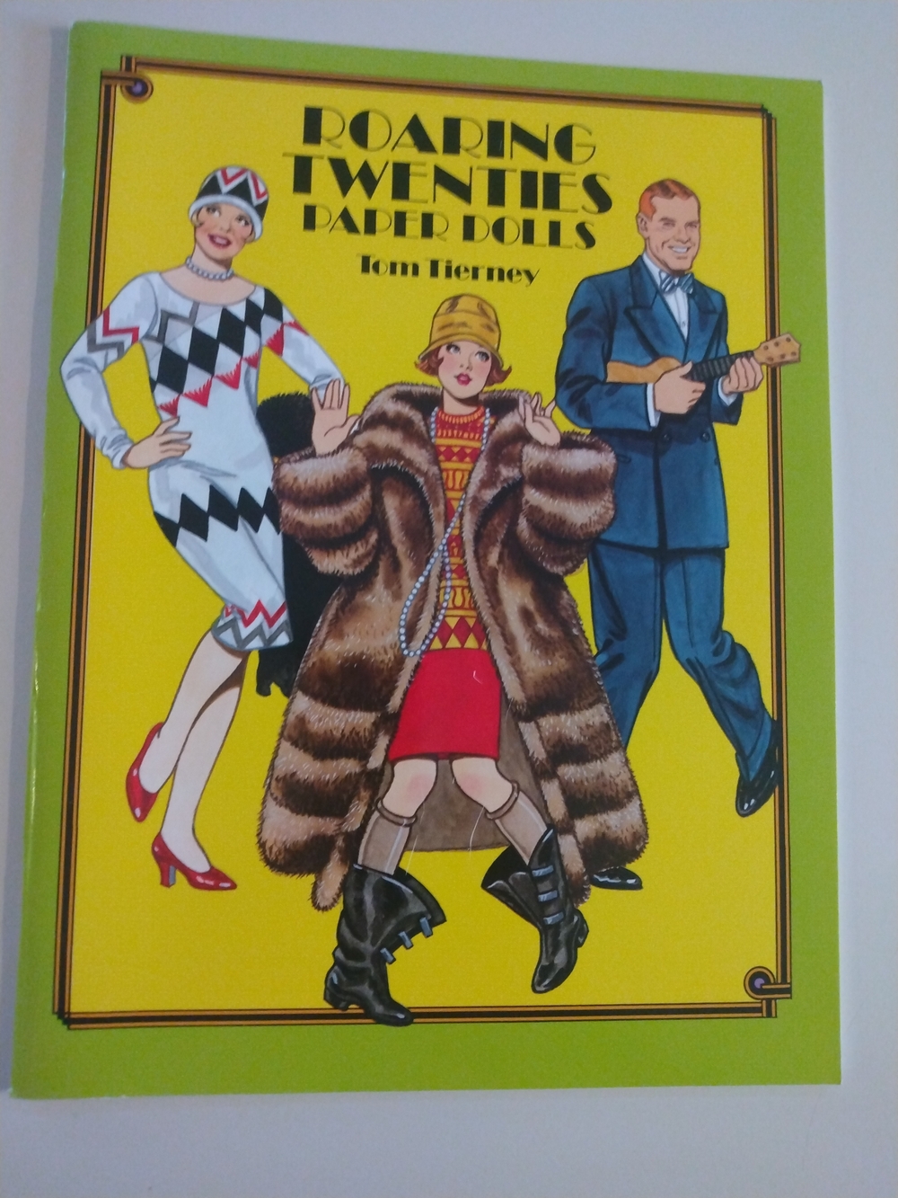 Roaring Twenties Paper Dolls - Vintage Style Yellow Art Print